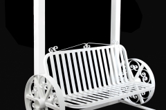 Wagon-wheel-scroll-bench-and-arch